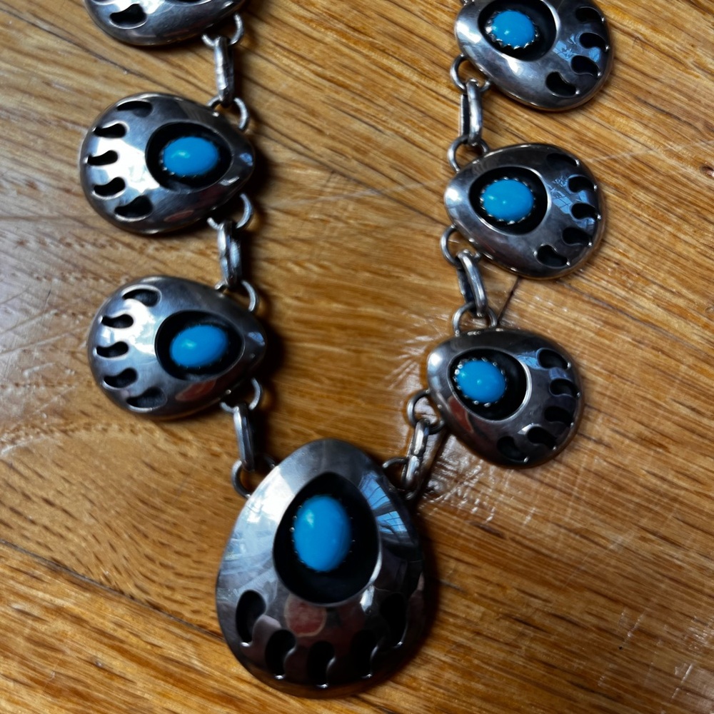 KATHLEEN CHAVEZ Sterling Silver Bear Paw Necklace